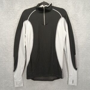 Helly Hansen Medium Pullover Top Activewear Running‎ Base Layer Black White